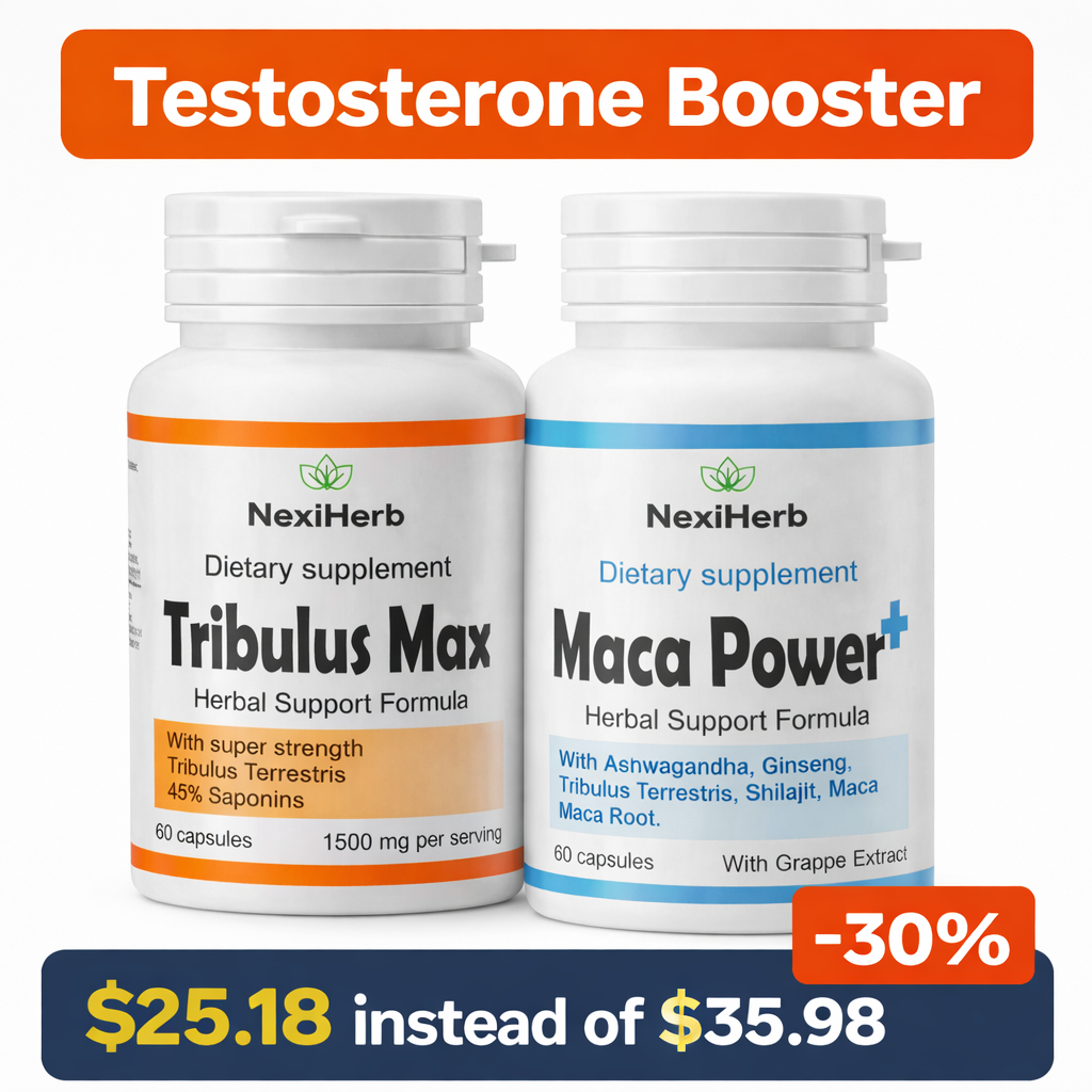 Pack potenciador de testosterona -30% Maca Power+ y Tribulus Max